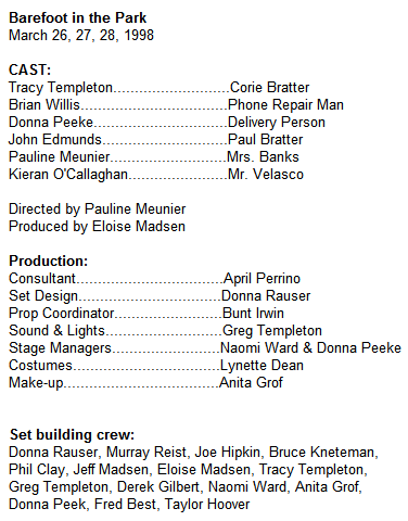 Barefoot in the Park